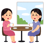 話す女性
