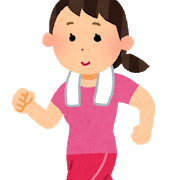 運動する女性